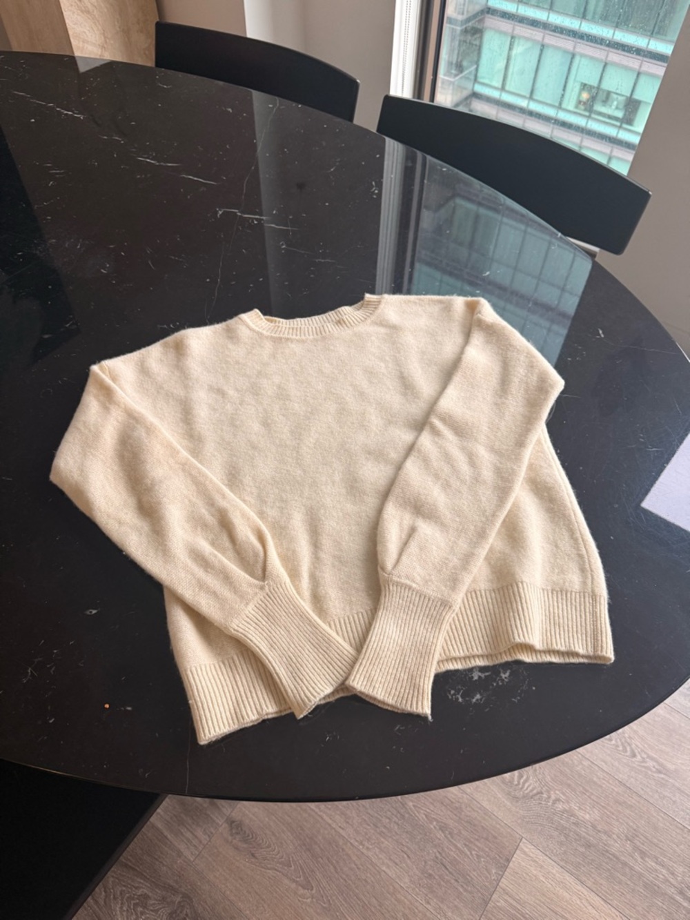 Club Monaco Cream Crewneck Sweater